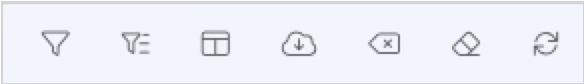 Icons representing various functions like filter, download, and refresh in a toolbar.